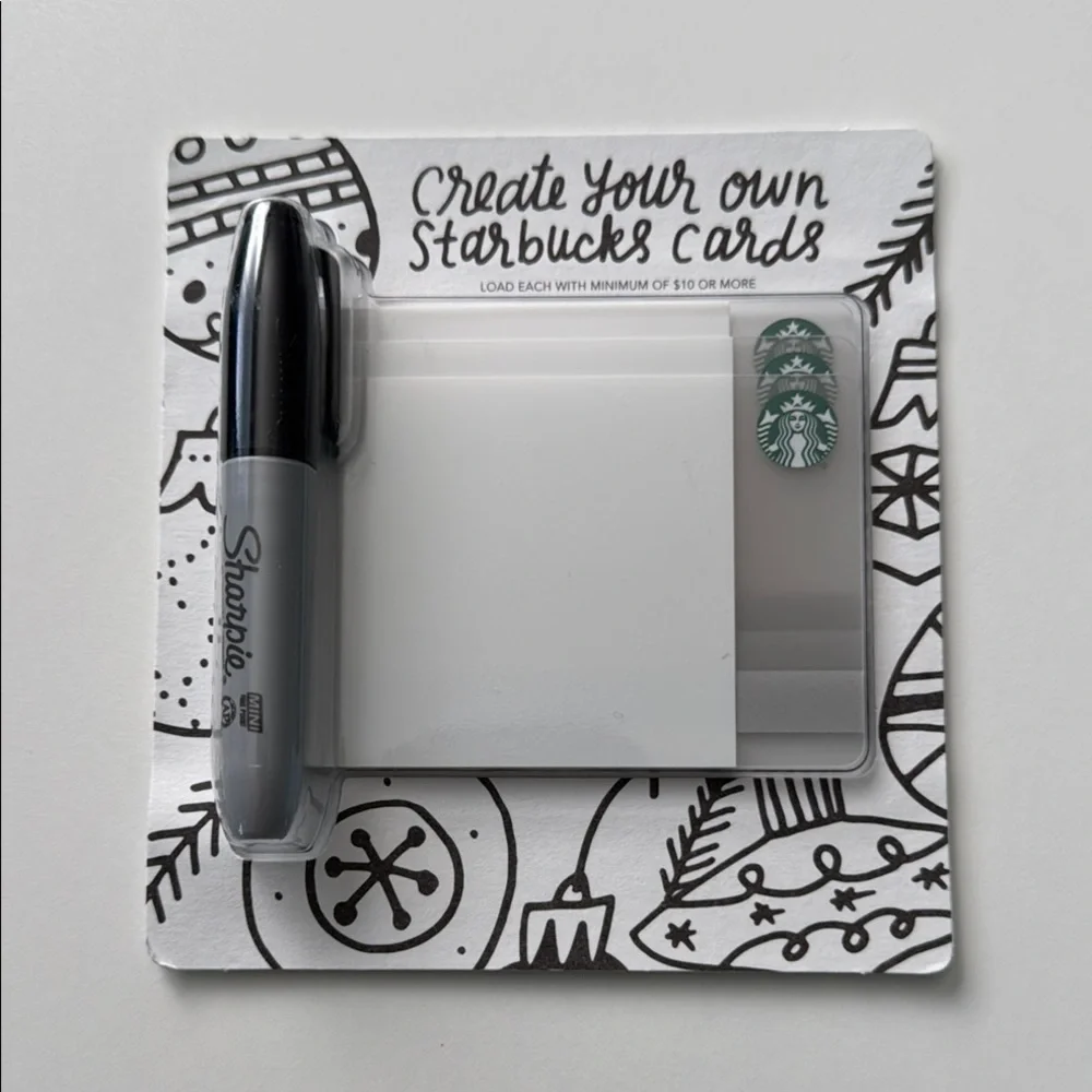 Starbucks DIY Card Kit with Black Sharpie
